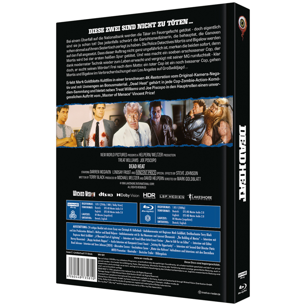Dead Heat (2-Disc Limited Collector‘s Edition No. 93) [4K-UHD Blu-ray & Blu-ray, Cover C, Mediabook, Limited to 111 Units]