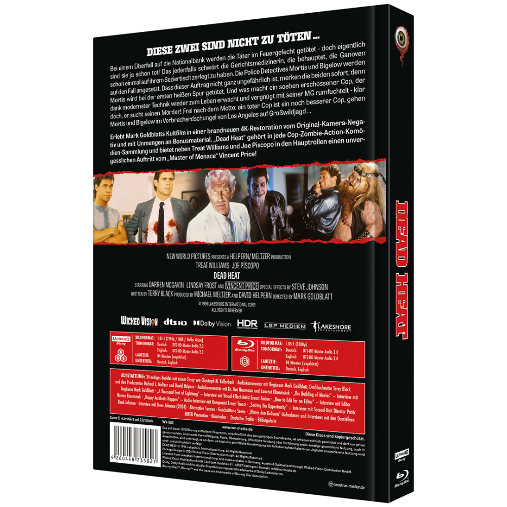 Dead Heat (2-Disc Limited Collector‘s Edition Nr. 93) [4K-UHD Blu-ray & Blu-ray, Cover D, Mediabook, Limitiert auf 333 Stück]