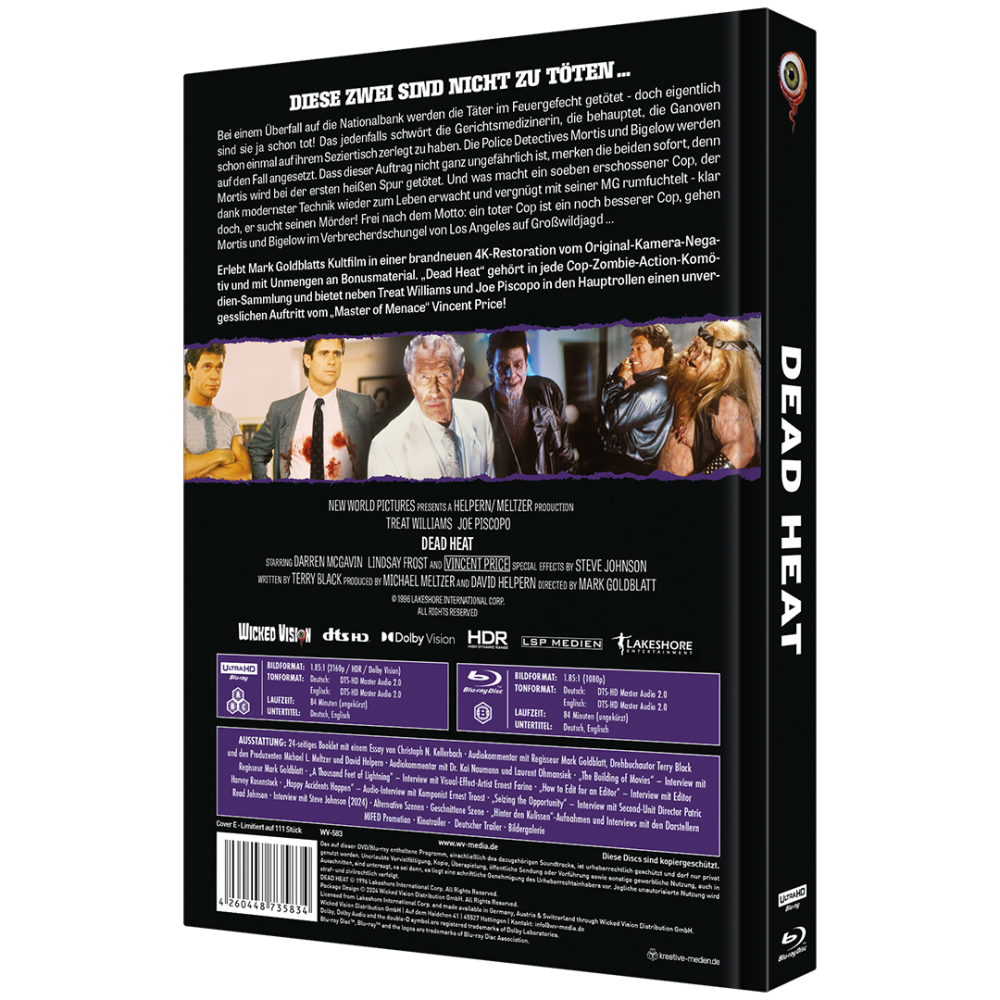 Dead Heat (2-Disc Limited Collector‘s Edition Nr. 93) [4K-UHD Blu-ray & Blu-ray, Cover E, Mediabook, Limitiert auf 222 Stück]