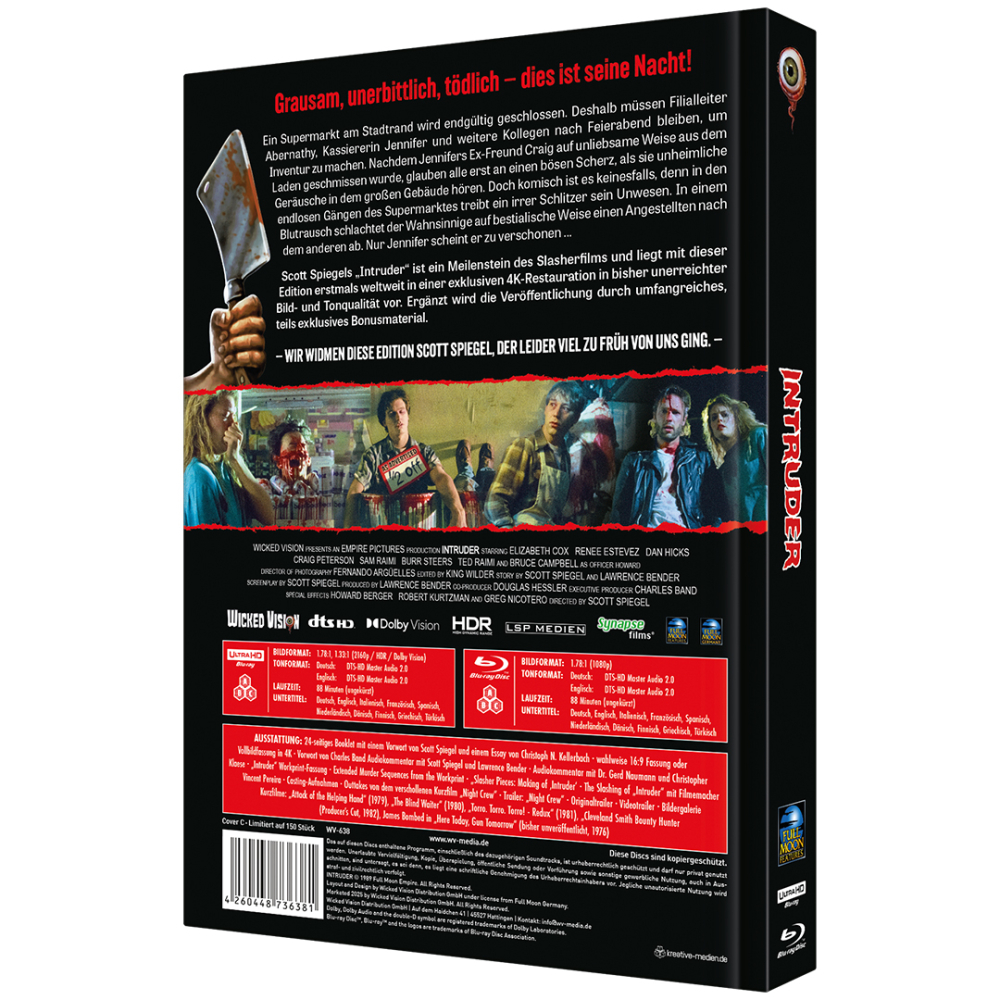 Intruder (2-Disc Uncut-Mediabook-Edition, 4K Ultra HD Blu-ray & Blu-ray, Cover C, Limited to 150 units]