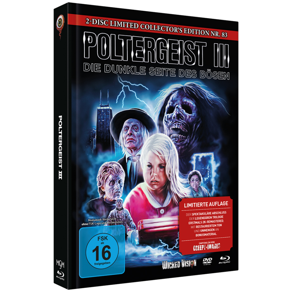 Poltergeist III - Die dunkle Seite des Bösen (2-Disc Limited Collector‘s Edition Nr. 83) [Cover E, Mediabook, Limitiert Edition]