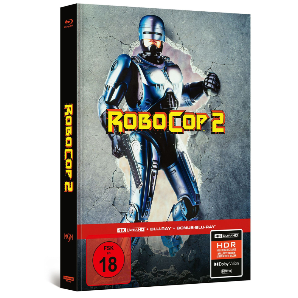 RoboCop 2 - Limitiertes 3-Disc-Mediabook – Cover A (4K Ultra HD + Blu-ray + Bonus-Blu-ray)